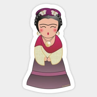 Kokeshi Frida Kahlo Sticker